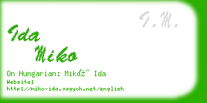 ida miko business card